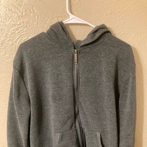 Grey puffed hoodie